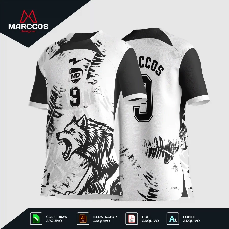Arte Camisa Interclasse Lobo