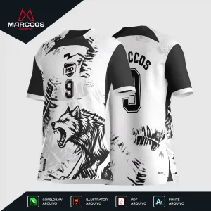 Arte Camisa Interclasse Lobo
