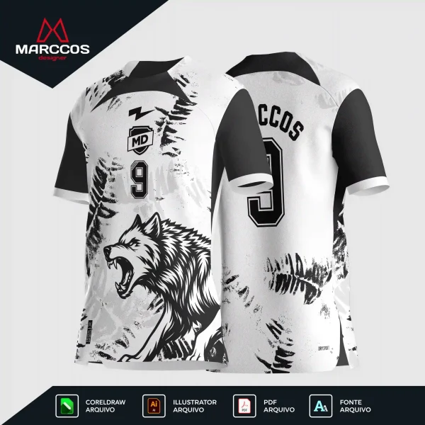 Arte Camisa Interclasse Lobo
