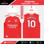 Arte Vetor Camisa Arsenal Titular 2025.2026