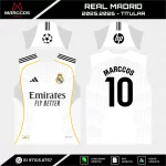 Arte Vetor Camisa Real Madrid Titular 2025.2026