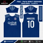 Arte Vetor Quarta Camisa PSG 2025.2026