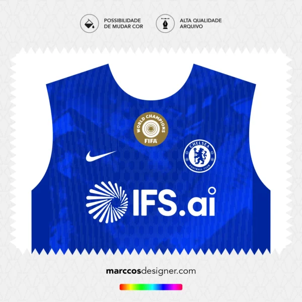Arte Vetor Camisa Chelsea Titular 2025.2026