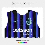 Arte Vetor Camisa Inter de MIlan Titular 2025.2026