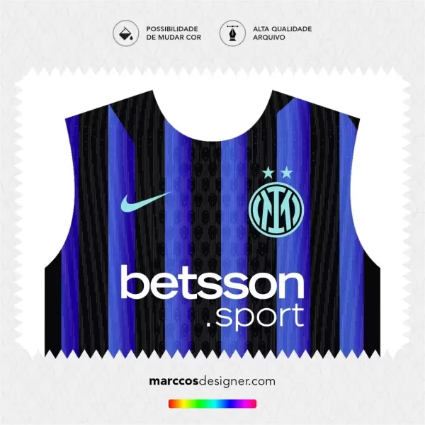 Arte Vetor Camisa Inter de MIlan Titular 2025.2026