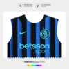 Arte Vetor Camisa Inter de MIlan Titular 2025.2026 Arte Vetor Camisa Inter de MIlan Titular 2025.2026
