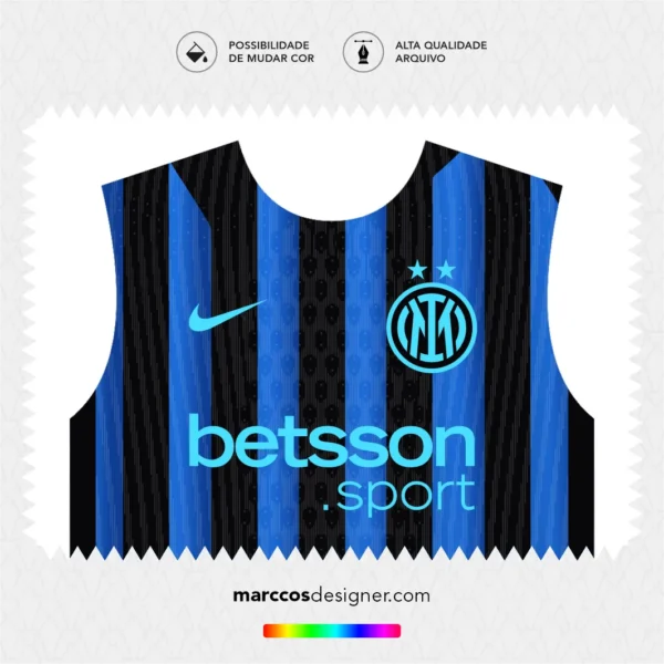 Arte Vetor Camisa Inter de MIlan Titular 2025.2026