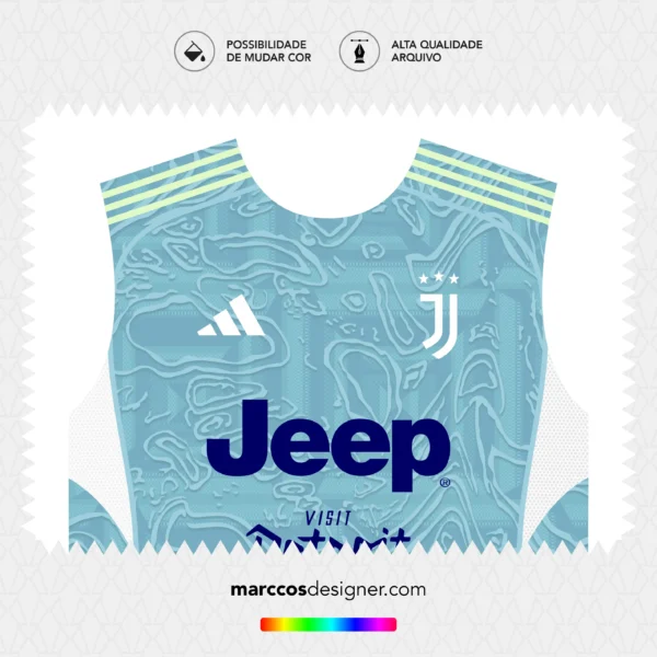 Arte Vetor Camisa Juventus Reserva 2025.2026
