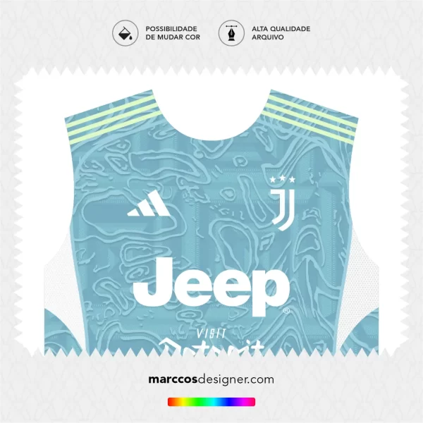 Arte Vetor Camisa Juventus Reserva 2025.2026