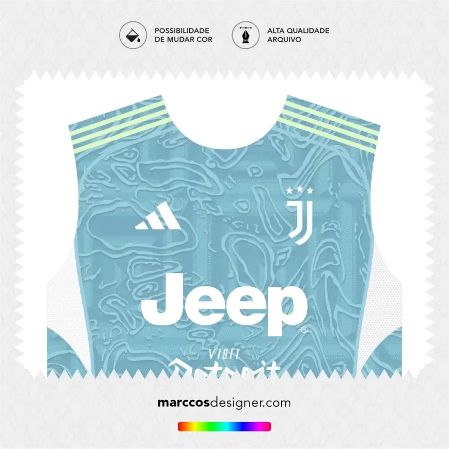Arte Vetor Camisa Juventus Reserva 2025.2026