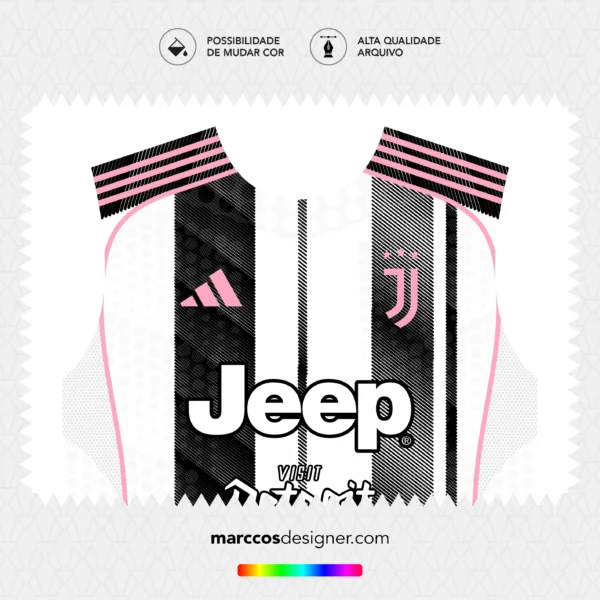 Arte Vetor Camisa Juventus Titular 2025.2026