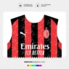 Milan Titular 2025.2026 Arte Vetor Camisa Milan Titular 2025.2026
