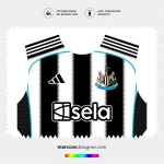 Arte Vetor Camisa Newcastle Titular 2025.2026