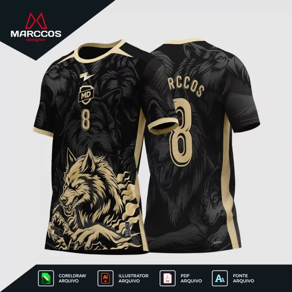Arte Camisa Interclasse Lobo