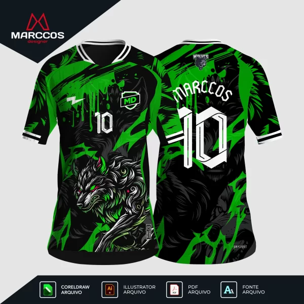 Arte Camisa Interclasse Lobo