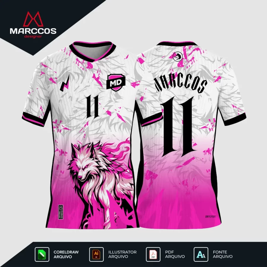 Arte Camisa Interclasse Lobo