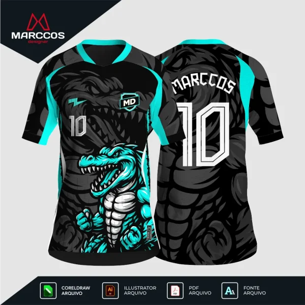 Arte Camisa Interclasse Crocodilo