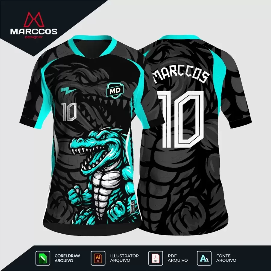 Arte Camisa Interclasse Crocodilo