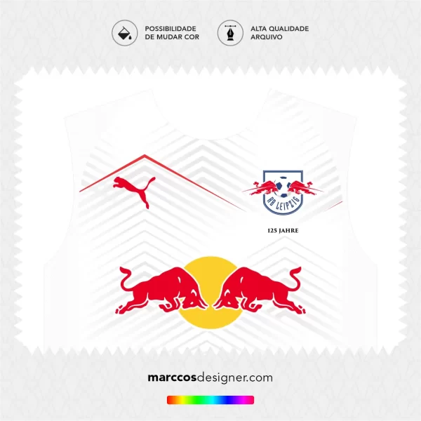 Arte Vetor Camisa RB Leipzig Titular 2025.2026
