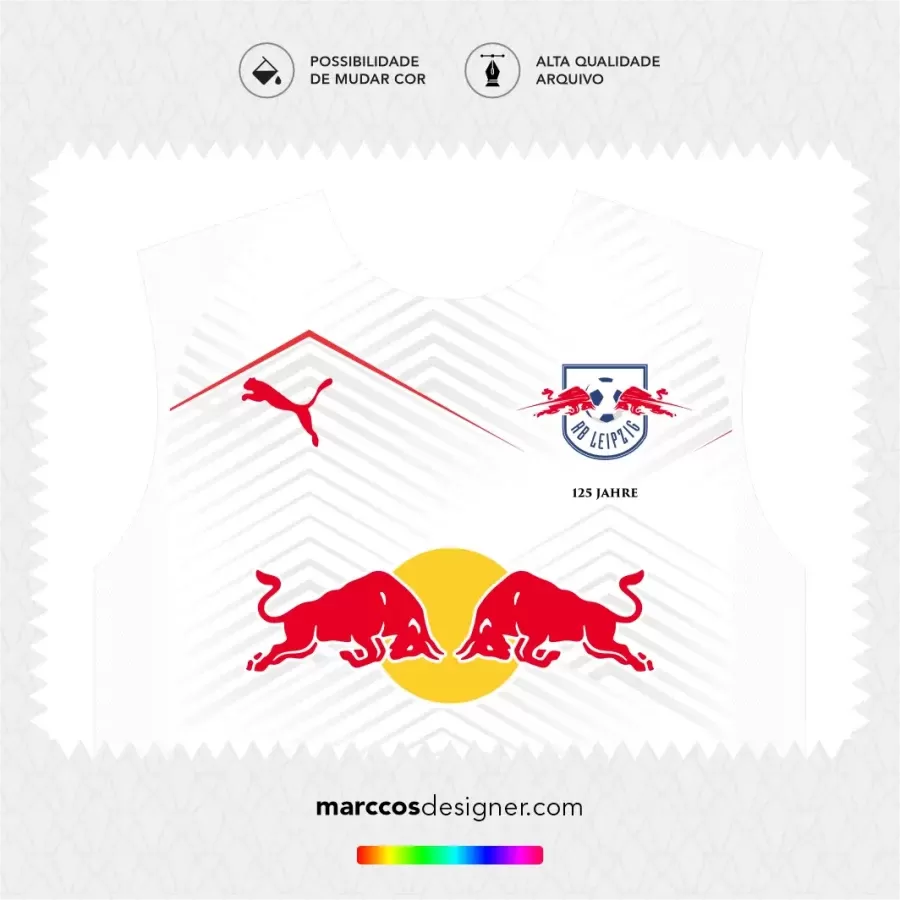 Arte Vetor Camisa RB Leipzig Titular 2025.2026