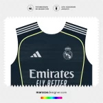 Arte Vetor Camisa Real Madrid Reserva 2025.2026