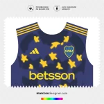 Arte Vetor Terceira Camisa Boca Juniors 2025.2026