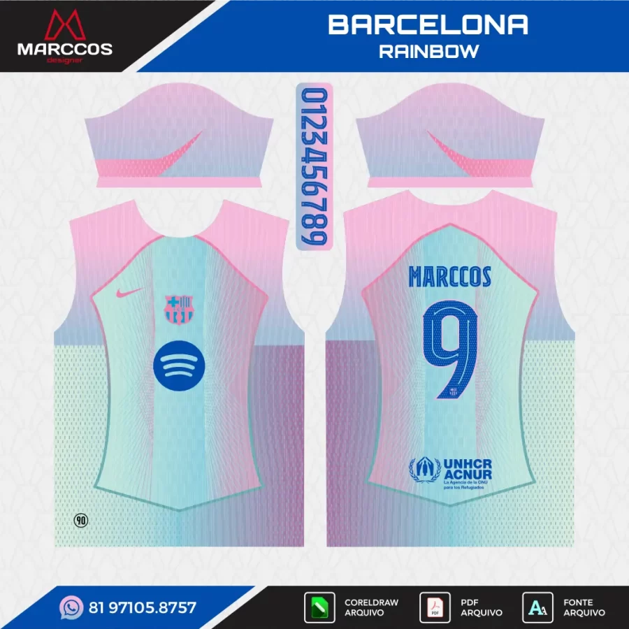 Arte Vetor Conceito Camisa Barcelona