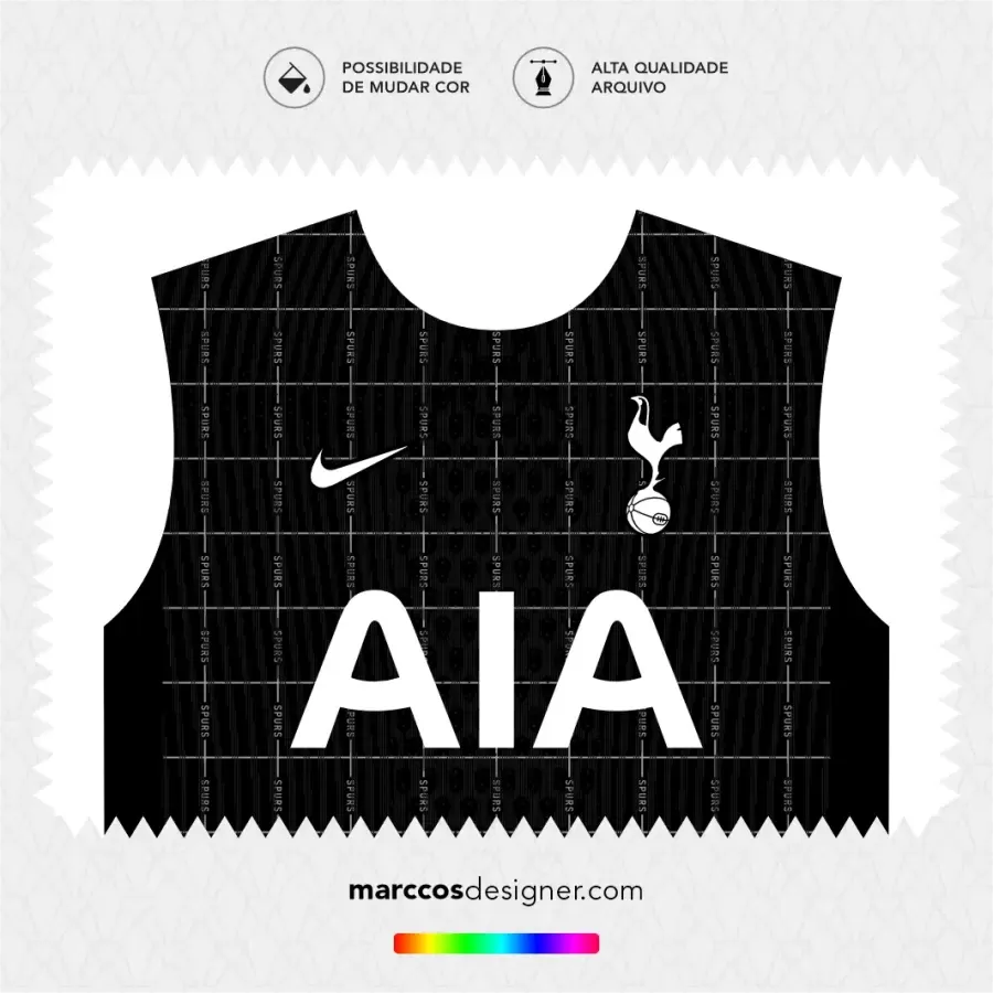 Arte Vetor Camisa Tottenham Reserva 2025.2026