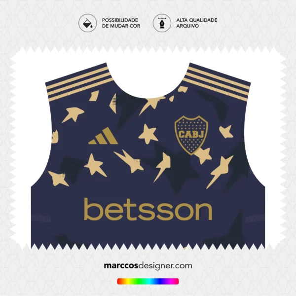 Arte Vetor Terceira Camisa Boca Juniors 2025.2026
