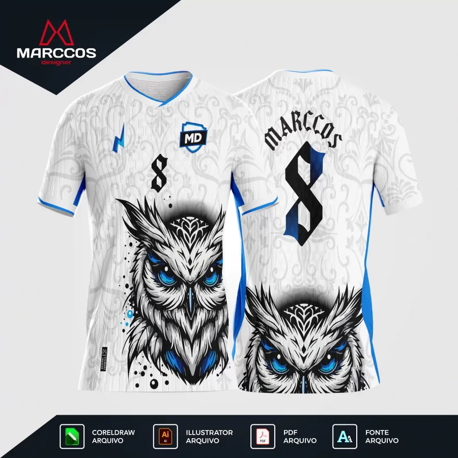 Arte Vetor Camisa Interclasse Coruja