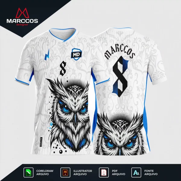 Arte Vetor Camisa Interclasse Coruja
