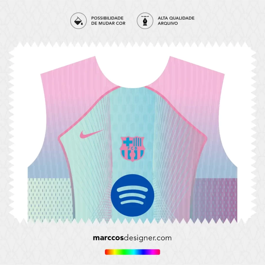 Arte Vetor Conceito Camisa Barcelona