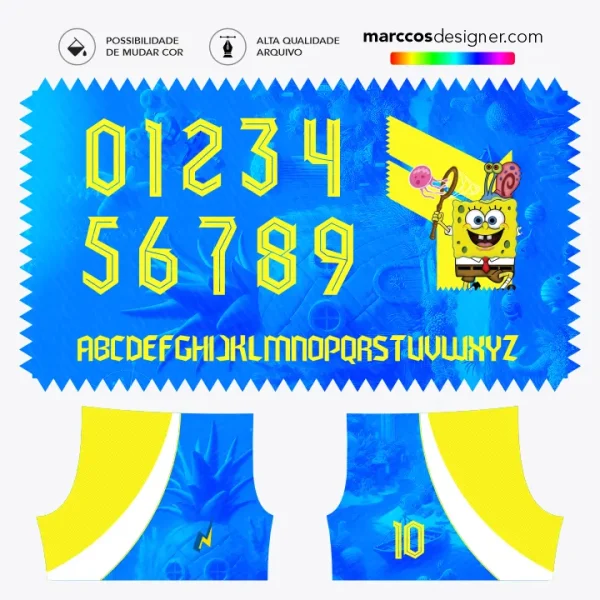 Arte Short Interclasse Bob Esponja