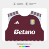 Arte Vetor Camisa Aston Villa Titular 2024.2025