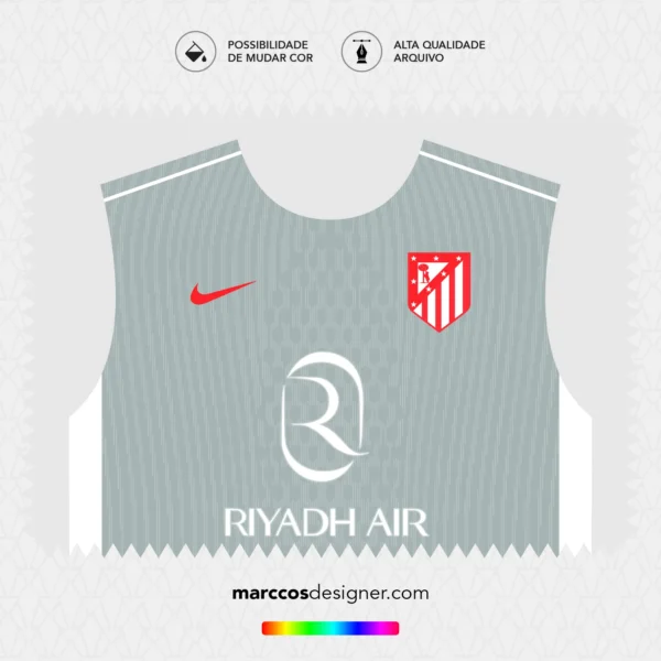 Arte Vetor Camisa Atlético de Madrid 2024.2025
