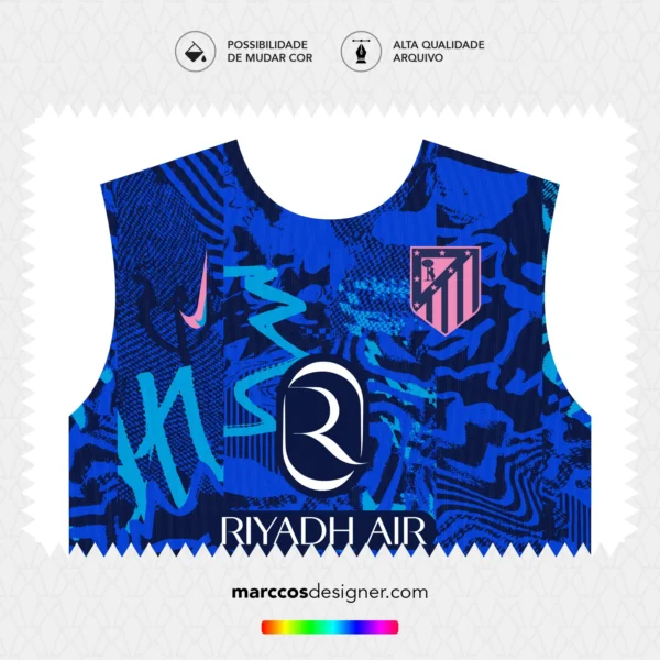 Arte Vetor Terceira Camisa Atlético de Madrid 2024.2025