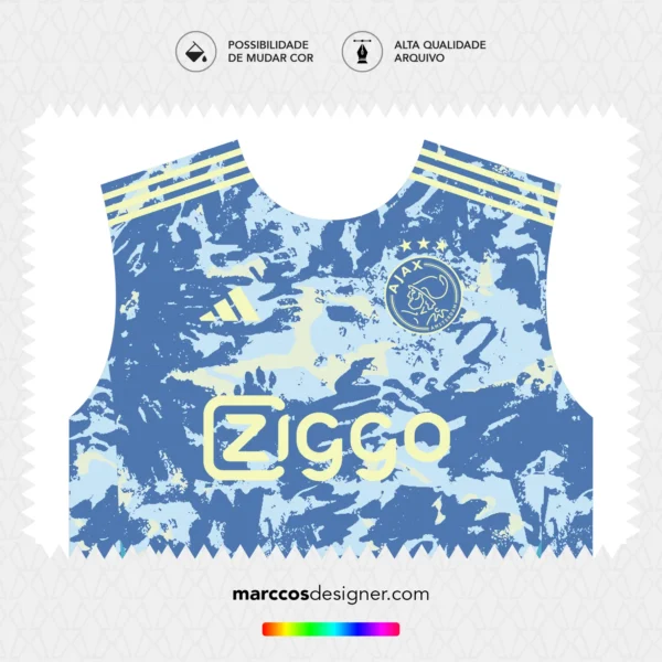 Arte Vetor Camisa Ajax Reserva 2025.2026