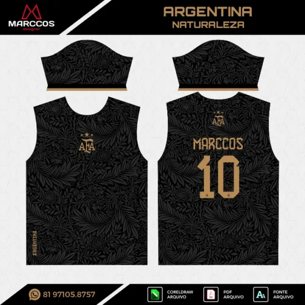 Arte Vetor Camisa Argentina Naturaleza