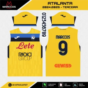Arte Vetor Terceira Camisa Atalanta 2024.2025 Arte Vetor Terceira Camisa Atalanta 2024.2025