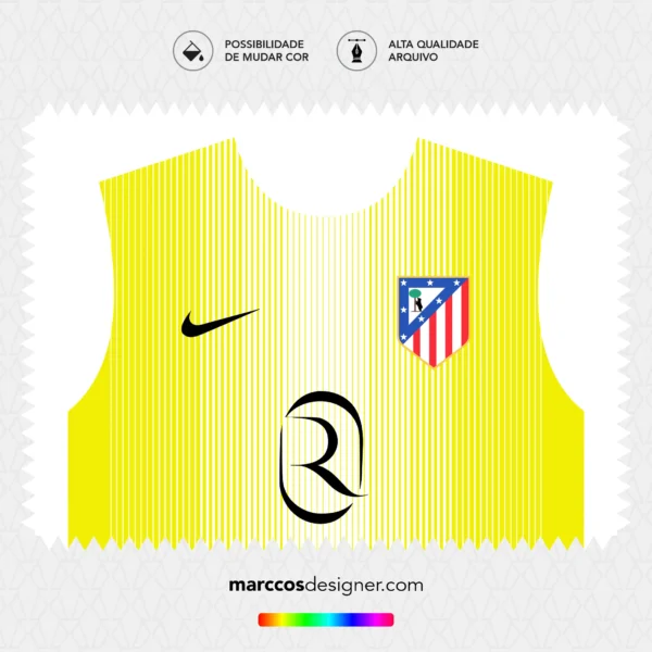 Arte Vetor Camisa Goleiro Atlético de Madrid 2025.2026