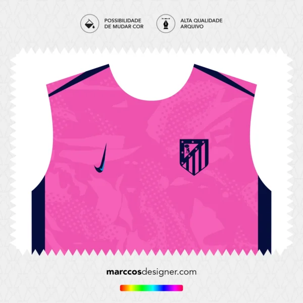 Arte Vetor Camisa Atlético de Madrid Pré-Jogo 2024.2025