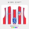 Arte Vetor Camisa Atlético de Madrid Titular 2024.2025 Arte Vetor Camisa Atlético de Madrid Titular 2024.2025