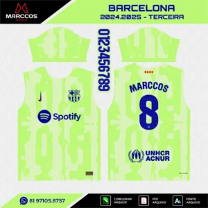 Arte Vetor Terceira Camisa Barcelona 2024.2025