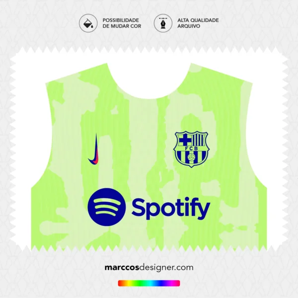 Arte Vetor Terceira Camisa Barcelona 2024.2025