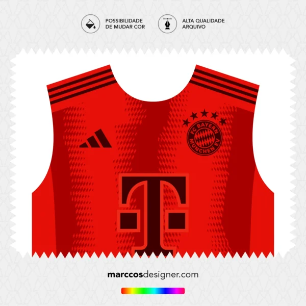 Arte Vetor Camisa Bayern de Munique Titular 2024.2025