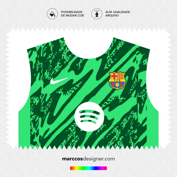 Arte Vetor Camisa Barcelona Goleiro 2024.2025