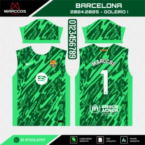Arte Vetor Camisa Barcelona Goleiro 2024.2025