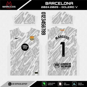 Arte Vetor Camisa Barcelona Goleiro 2024.2025