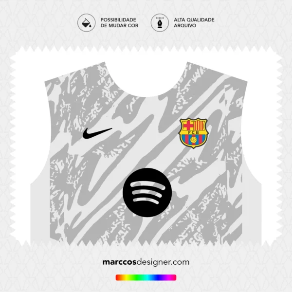 Arte Vetor Camisa Barcelona Goleiro 2024.2025