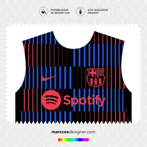 Arte Vetor Camisa Barcelona Pré Jogo 2024.2025
